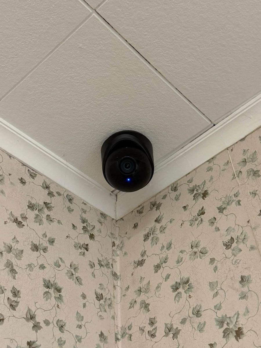 Second turret camera covering a corner