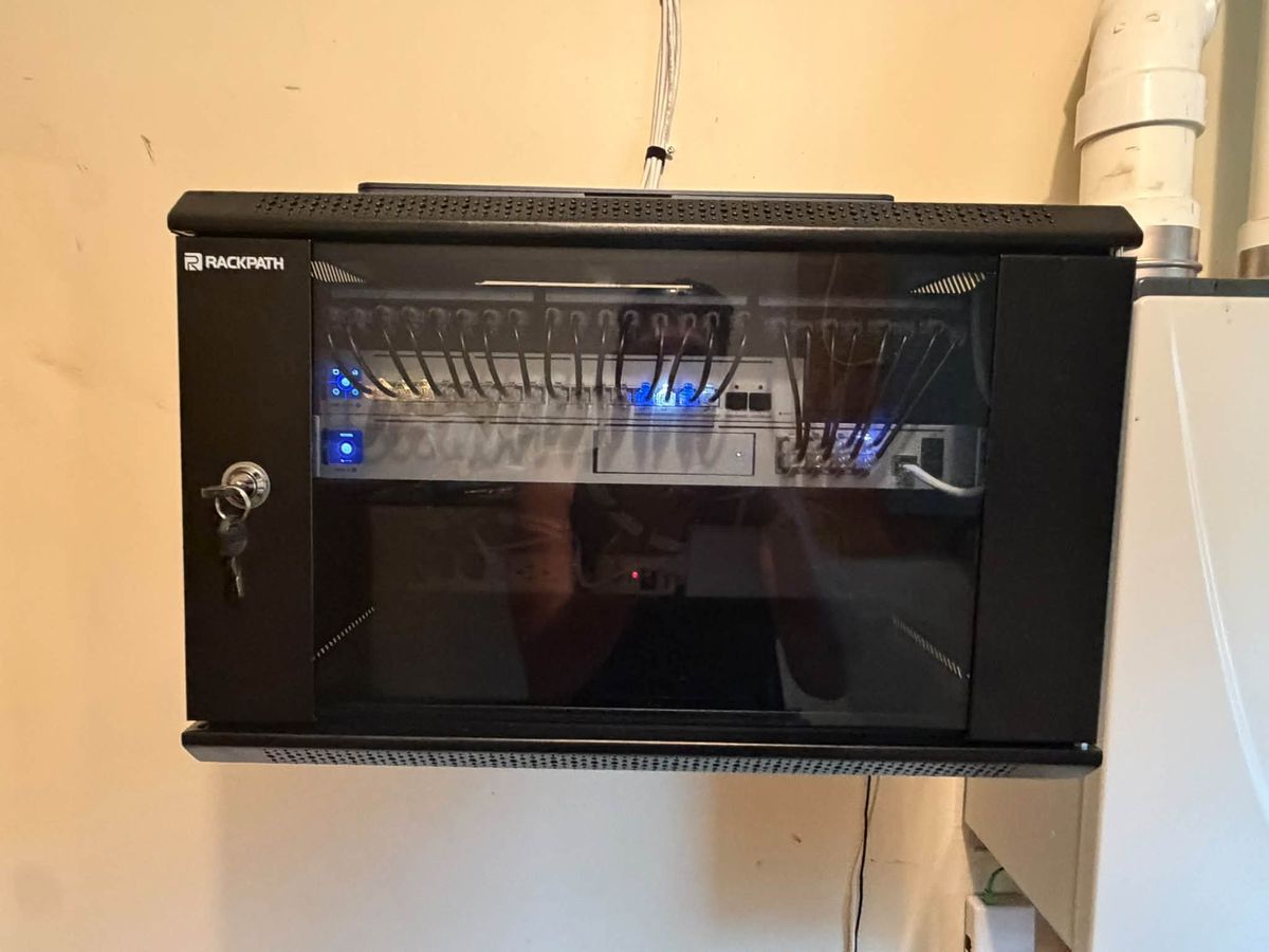 Locked wall rack